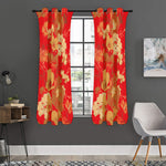 Vintage Chinese Flower Print Curtain