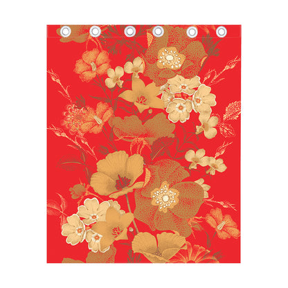 Vintage Chinese Flower Print Curtain