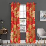 Vintage Chinese Flower Print Curtain