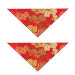 Vintage Chinese Flower Print Dog Bandana