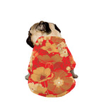 Vintage Chinese Flower Print Dog Zip Up Jacket