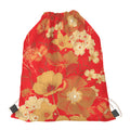 Vintage Chinese Flower Print Drawstring Bag