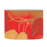Vintage Chinese Flower Print Drum Lamp Shade
