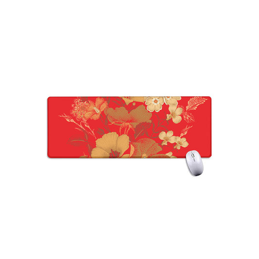 Vintage Chinese Flower Print Extended Mouse Pad