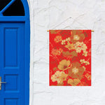 Vintage Chinese Flower Print Garden Flag