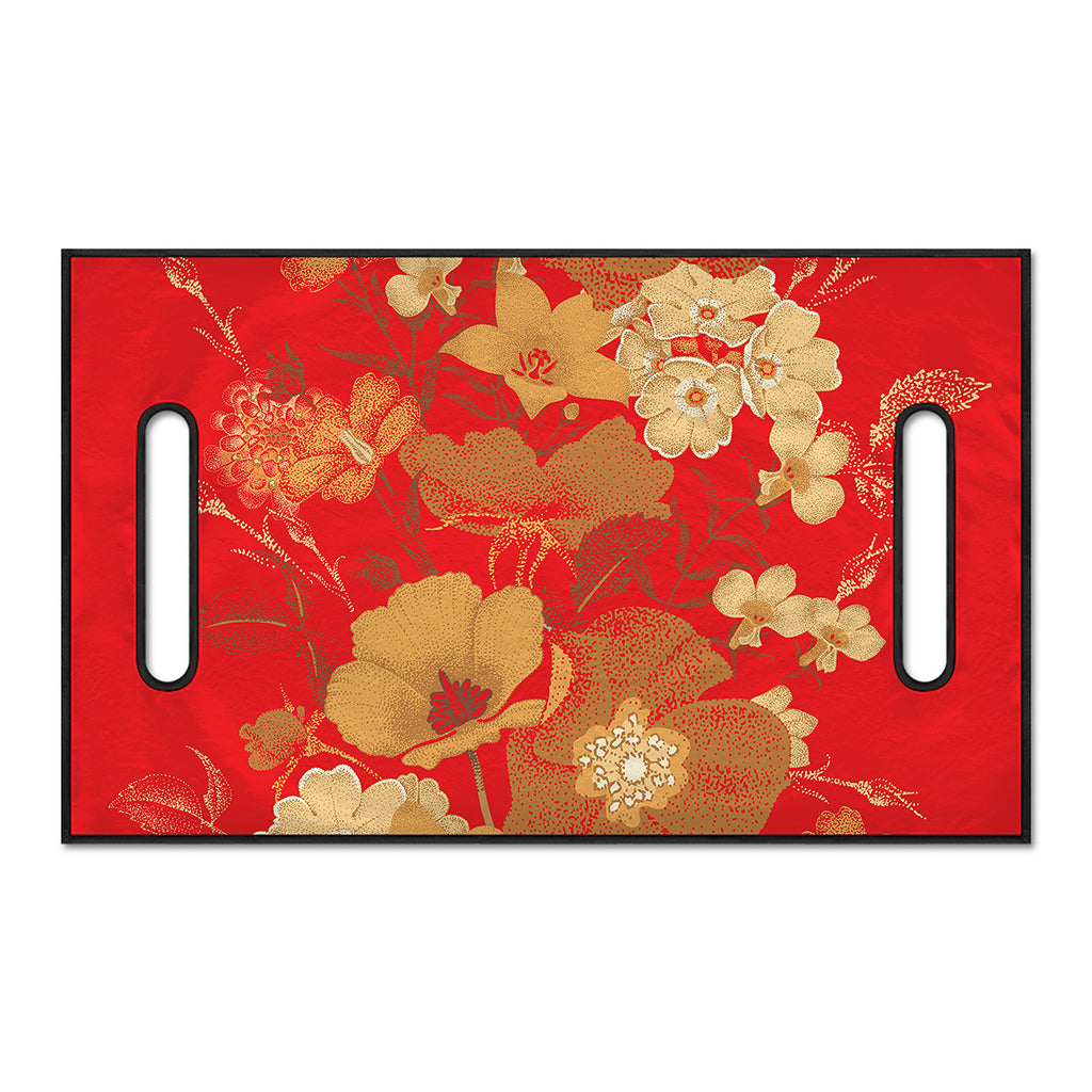 Vintage Chinese Flower Print Golf Cart Seat Cover