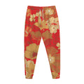 Vintage Chinese Flower Print Jogger Pants