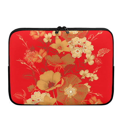 Vintage Chinese Flower Print Laptop Sleeve