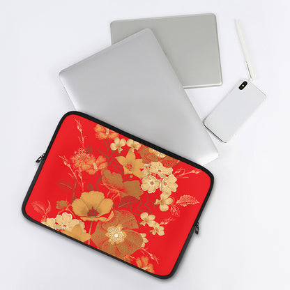Vintage Chinese Flower Print Laptop Sleeve