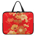 Vintage Chinese Flower Print Laptop Sleeve With Handle