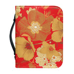 Vintage Chinese Flower Print Leather Bible Cover