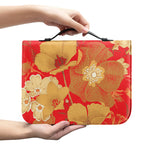 Vintage Chinese Flower Print Leather Bible Cover