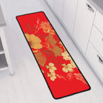 Vintage Chinese Flower Print Long Kitchen Mat