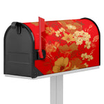 Vintage Chinese Flower Print Mailbox Cover