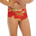 Vintage Chinese Flower Print Men's Briefs