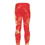 Vintage Chinese Flower Print Men's leggings