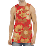 Vintage Chinese Flower Print Men's Muscle Tank Top