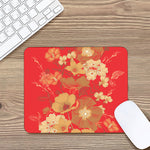 Vintage Chinese Flower Print Mouse Pad
