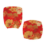 Vintage Chinese Flower Print Office Chair Cover