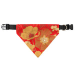 Vintage Chinese Flower Print Over The Collar Dog Bandana