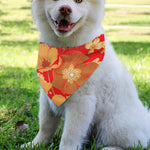 Vintage Chinese Flower Print Over The Collar Dog Bandana