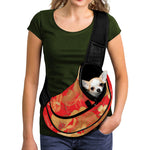 Vintage Chinese Flower Print Pet Sling Carrier