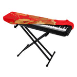 Vintage Chinese Flower Print Piano Keyboard Cover