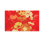 Vintage Chinese Flower Print Polyester Flag