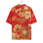 Vintage Chinese Flower Print Rayon Hawaiian Shirt