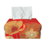 Vintage Chinese Flower Print Rectangle Tissue Box Cover