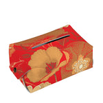 Vintage Chinese Flower Print Rectangle Tissue Box Cover
