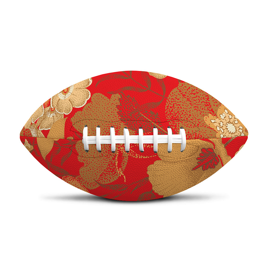 Vintage Chinese Flower Print Rugby Ball