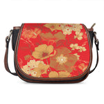 Vintage Chinese Flower Print Saddle Bag