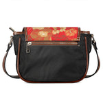 Vintage Chinese Flower Print Saddle Bag