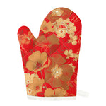Vintage Chinese Flower Print Single Oven Mitt