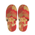 Vintage Chinese Flower Print Slippers