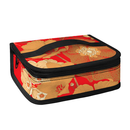 Vintage Chinese Flower Print Small Lunch Bag