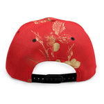 Vintage Chinese Flower Print Snapback Cap