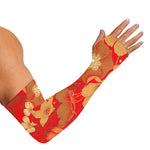 Vintage Chinese Flower Print Sun Protection Arm Sleeves