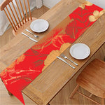 Vintage Chinese Flower Print Table Runner