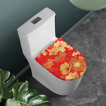 Vintage Chinese Flower Print Toilet Lid Cover
