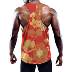 Vintage Chinese Flower Print Training Tank Top