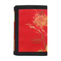 Vintage Chinese Flower Print Trifold Wallet