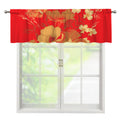 Vintage Chinese Flower Print Window Valance