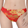 Vintage Chinese Flower Print Women's Thong