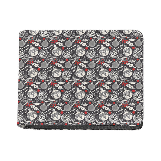 Vintage Christmas Decorations Print Bifold Wallet