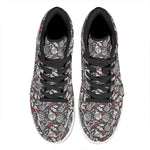 Vintage Christmas Decorations Print High Top Leather Sneakers