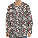 Vintage Christmas Decorations Print Long Sleeve Baseball Jersey
