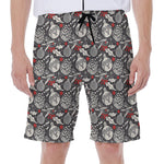 Vintage Christmas Decorations Print Men's Beach Shorts