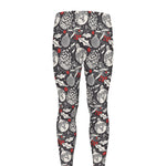 Vintage Christmas Decorations Print Men's leggings